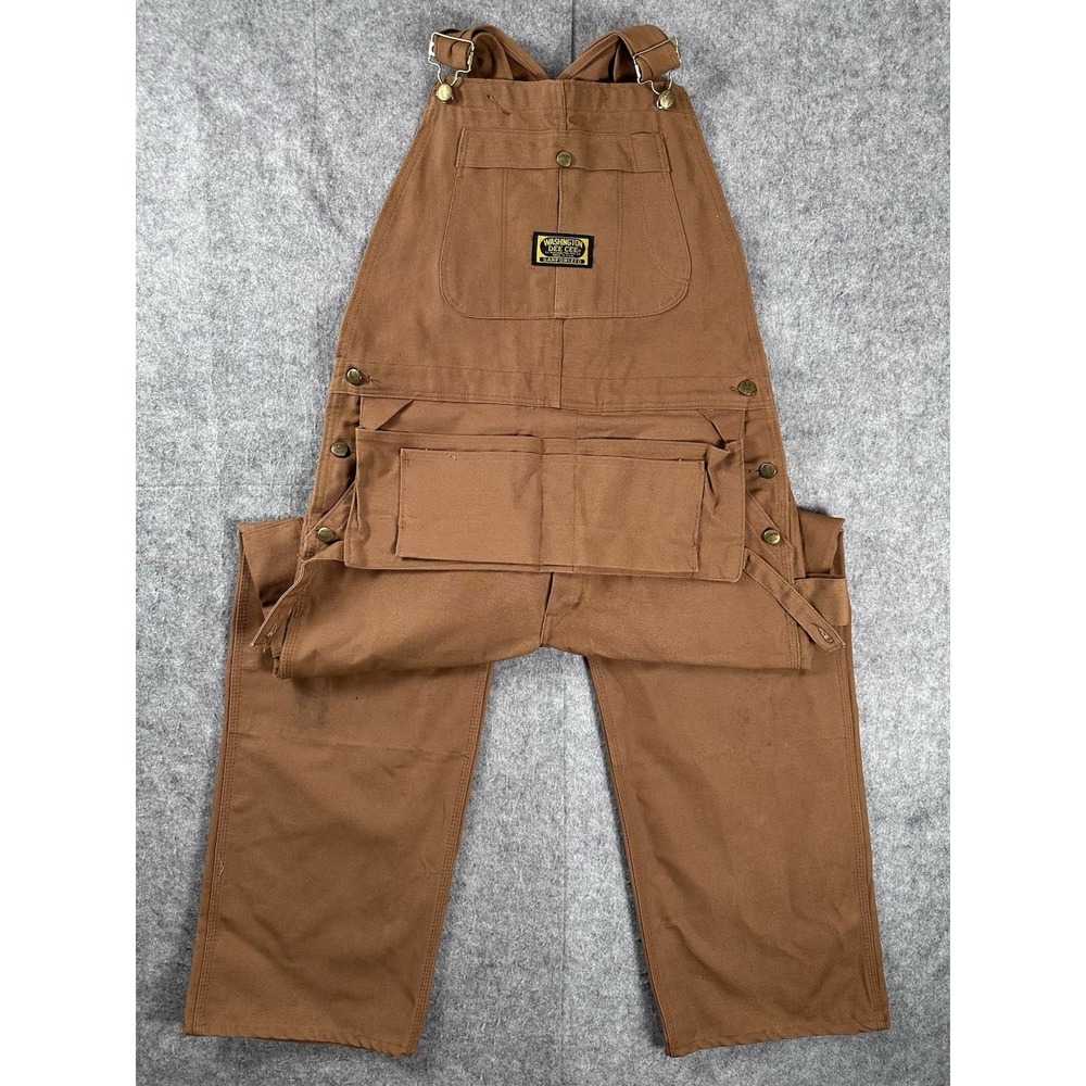 Vintage Washington Dee Cee Sanforized Bib Overall 40x32 Duck Canvas Work USA